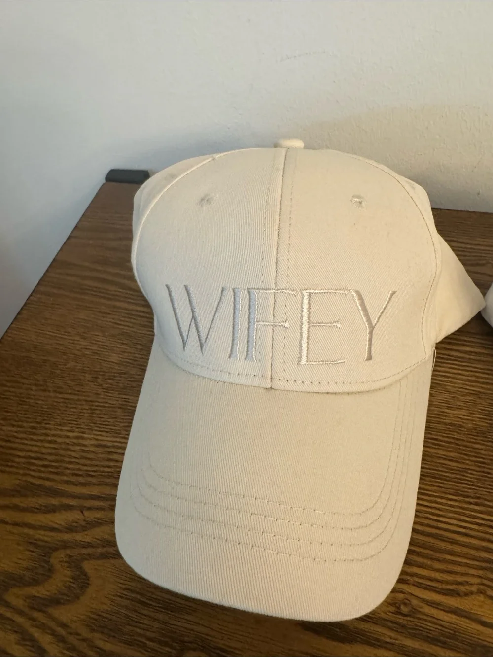 Miss To Mrs Bride&Wifey Embroidered Baseball Cap Hat Set Bundle White Ivory GUC